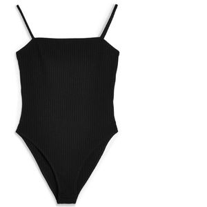 Topshop Ribbed Square Neck Bodysuit